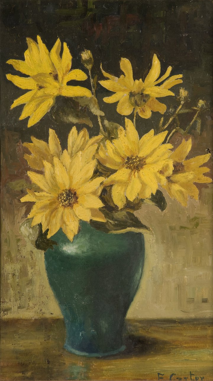Yellow flowers in a vase