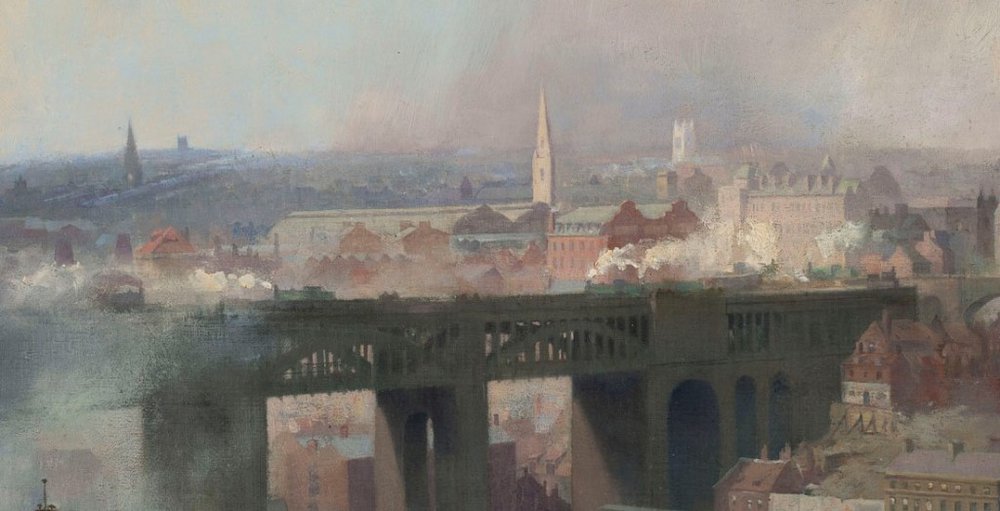 Steam trains are crossing the High Level Bridge