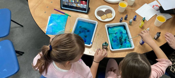 Kids doing a dying activity