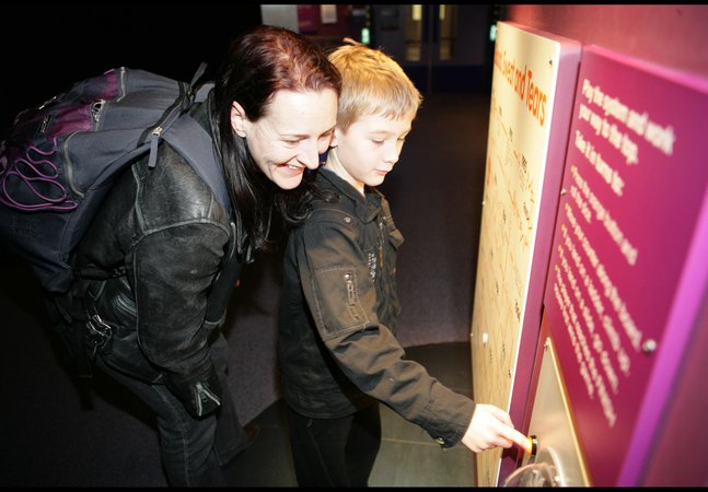 Woman and child in Working Lives gallery