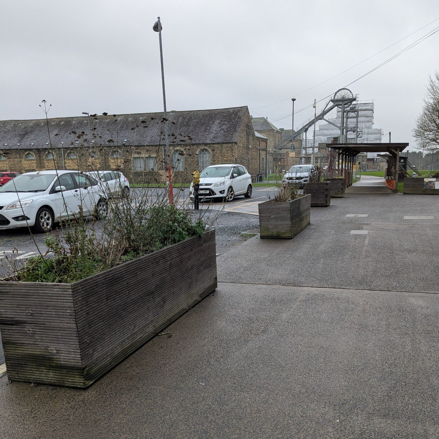 The car park at Woodhorn Museum.