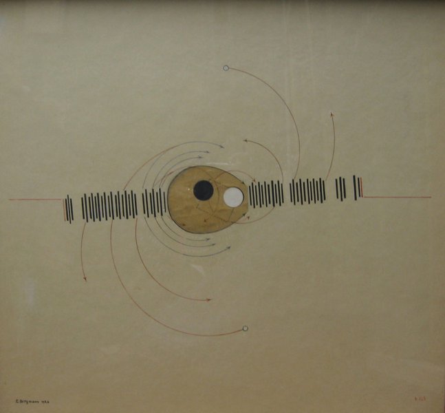 Collagestudie:horizontal, Ella Bergmann-Michel, 1926, ink and collage on paper