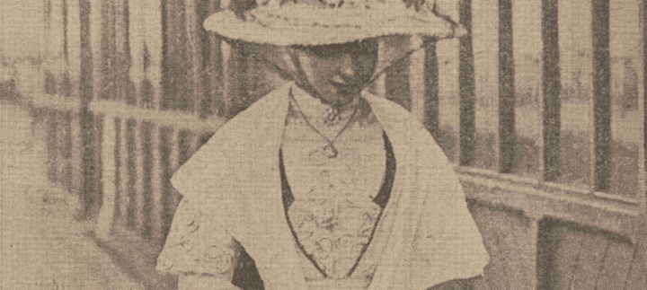 Grainy news paper picture of Jenny Gray
