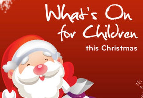 Cartoon Santa Claus on a red background