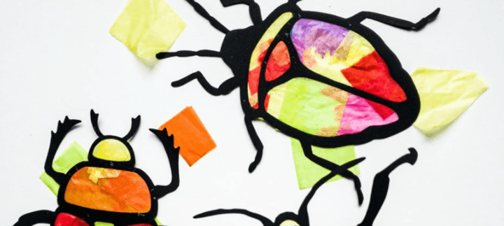 Bug suncatcher on window