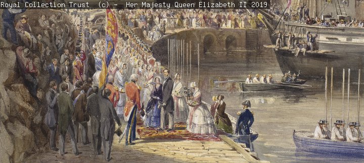 Paul Jacob, The Queen and Prince Albert landing at St Pierre, Guernsey, 24 August 1846 