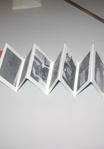 A folded mini booklet 