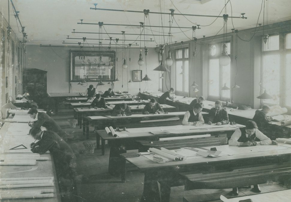 Drawing Office of William Doxford & Sons Ltd, Pallion, Sunderland, c1928