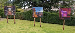 The images captured by Andrew Brooks while exploring sites and rarely-seen Newcastle locations are displayed on the front lawn of the Great North Museum: Hancock.