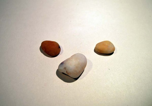 Photo of quartz beach pebbles.