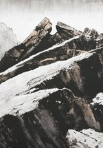 A watercolour of broken ground. 