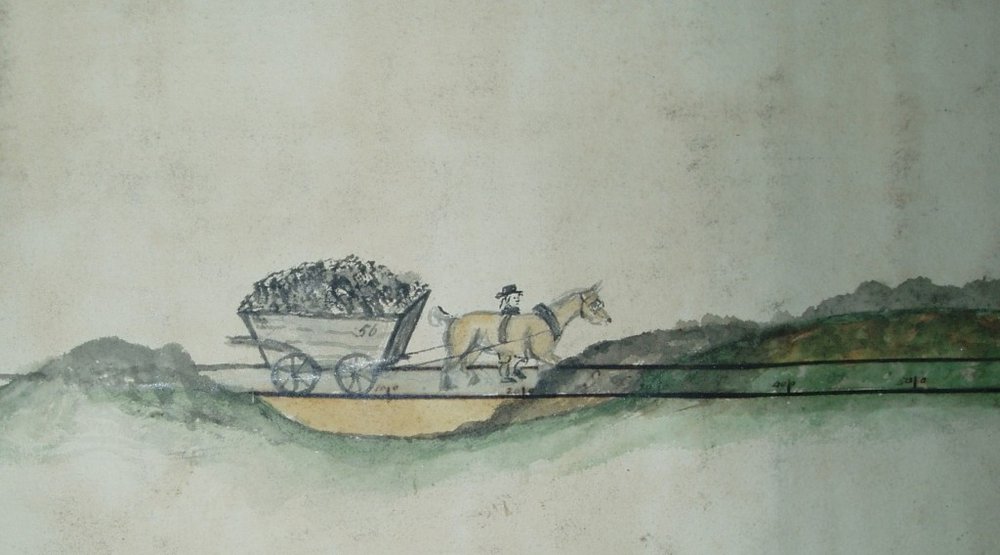 Wagon, horse and driver as shown on the map
