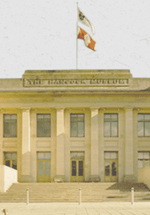 the museum frontage and title "School visits Ks2-5"