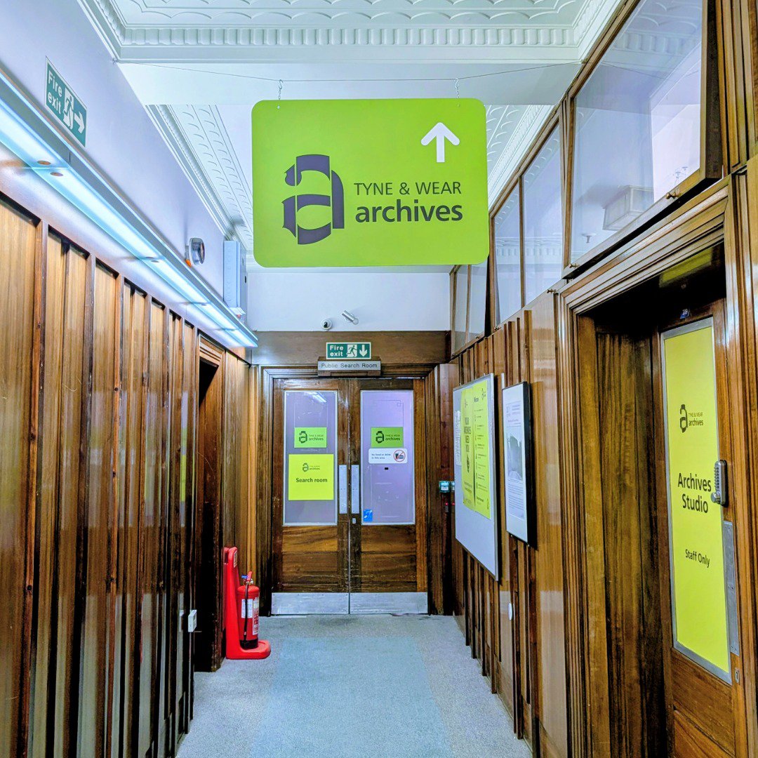 Corridor leading to Tyne & Wear Archives search room Corridor leading to Tyne & Wear Archives search room
