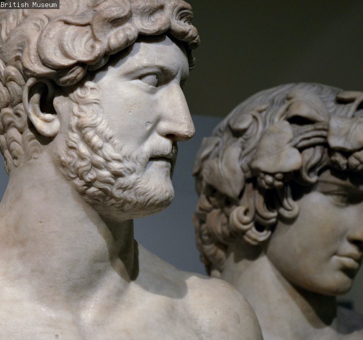 Hadrian and Antinous statues 