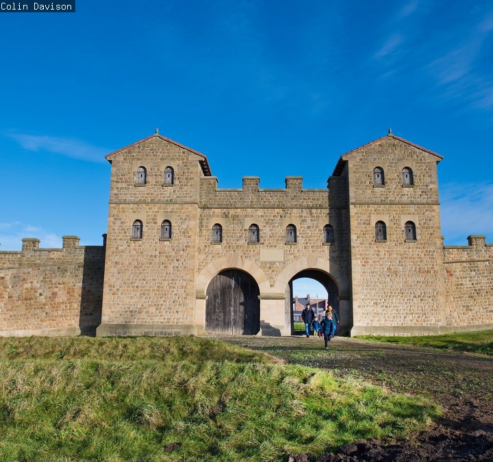 The reconstructed Roman West Gate of Arbeia
