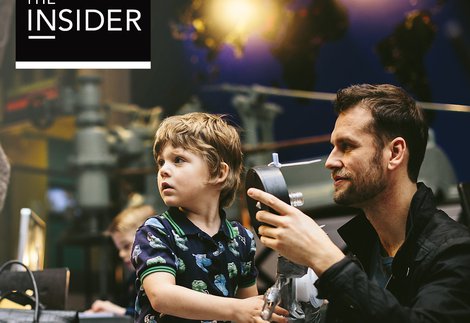 Family at the museum