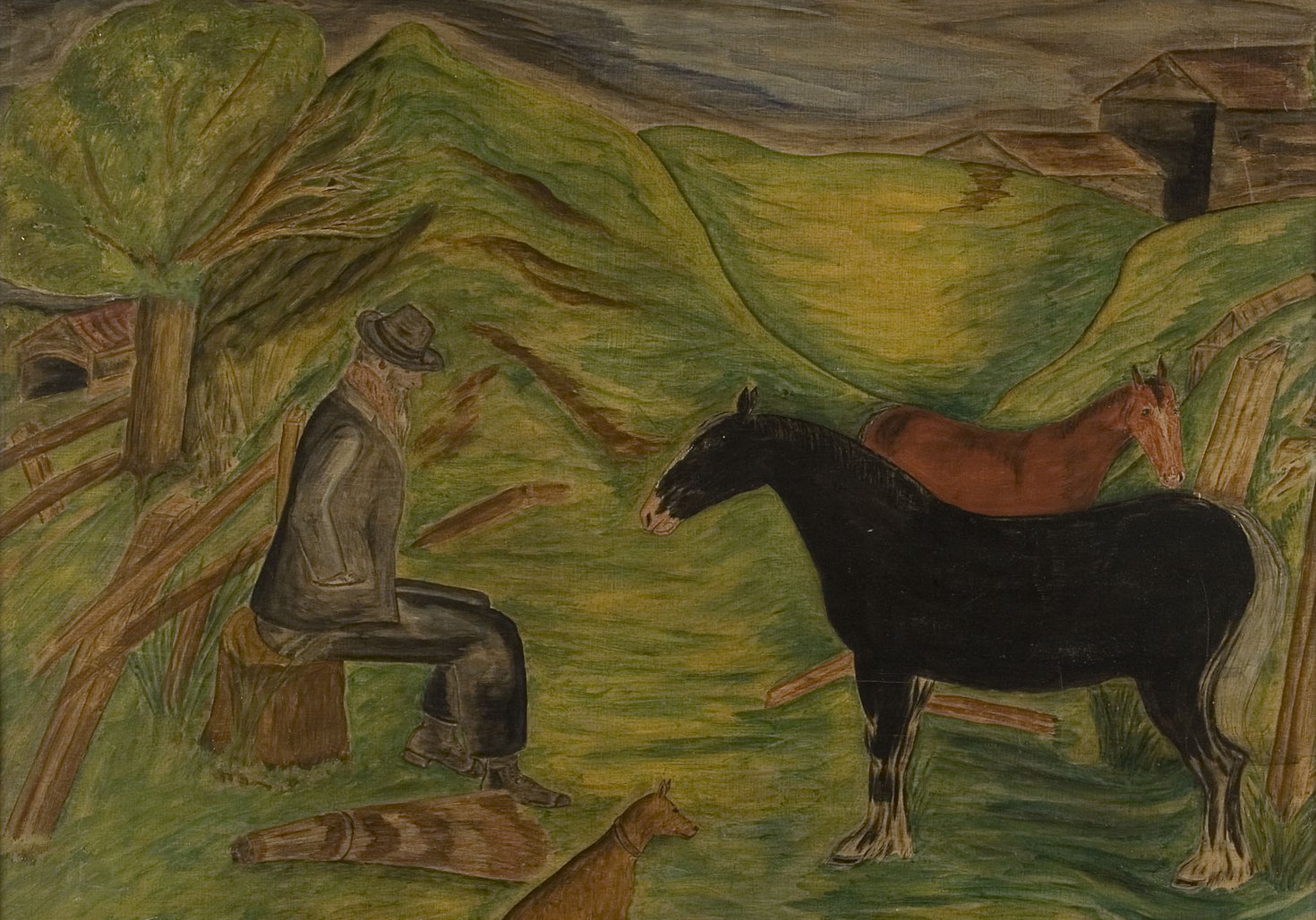 The Besom maker, Harry Youngs