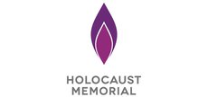 Holocaust Memorial Day logo - white background two tone purple flame