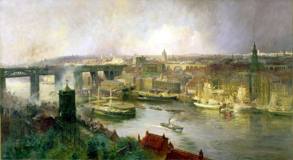 Panorama of Newcastle in 1895