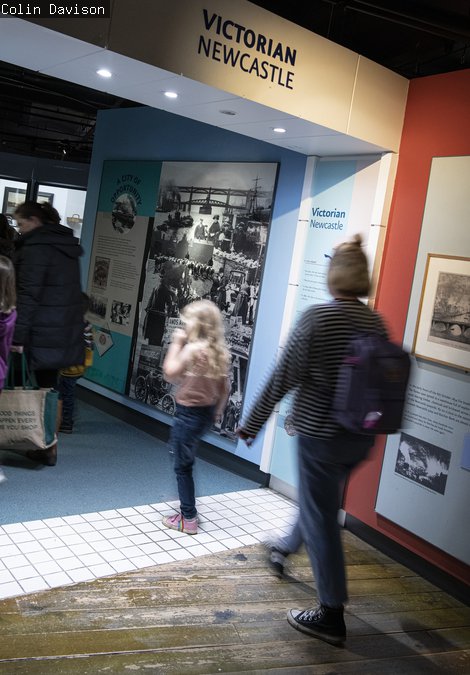 People walk into the entrance to Victorian section of Newcastle Story
