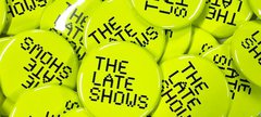 The Late Shows neon badges