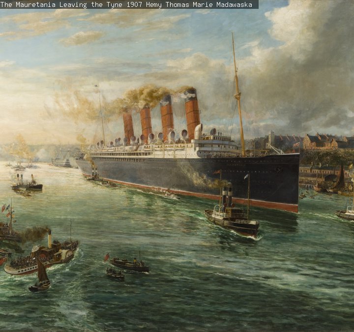 The Mauretania Leaving the Tyne