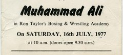 Ticket to see Mohammad Ali 16 July 1977