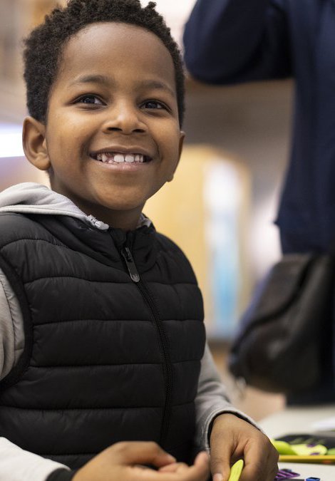 A boy smiling 