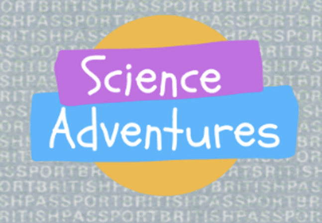 Science Adventures in text on a grey background