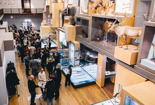 People at an event in the Living Planet Gallery