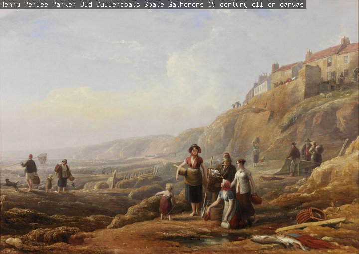 Henry Perlee Parker, 'Old Cullercoats, Spate Gatherers', 19 century, oil on canvas