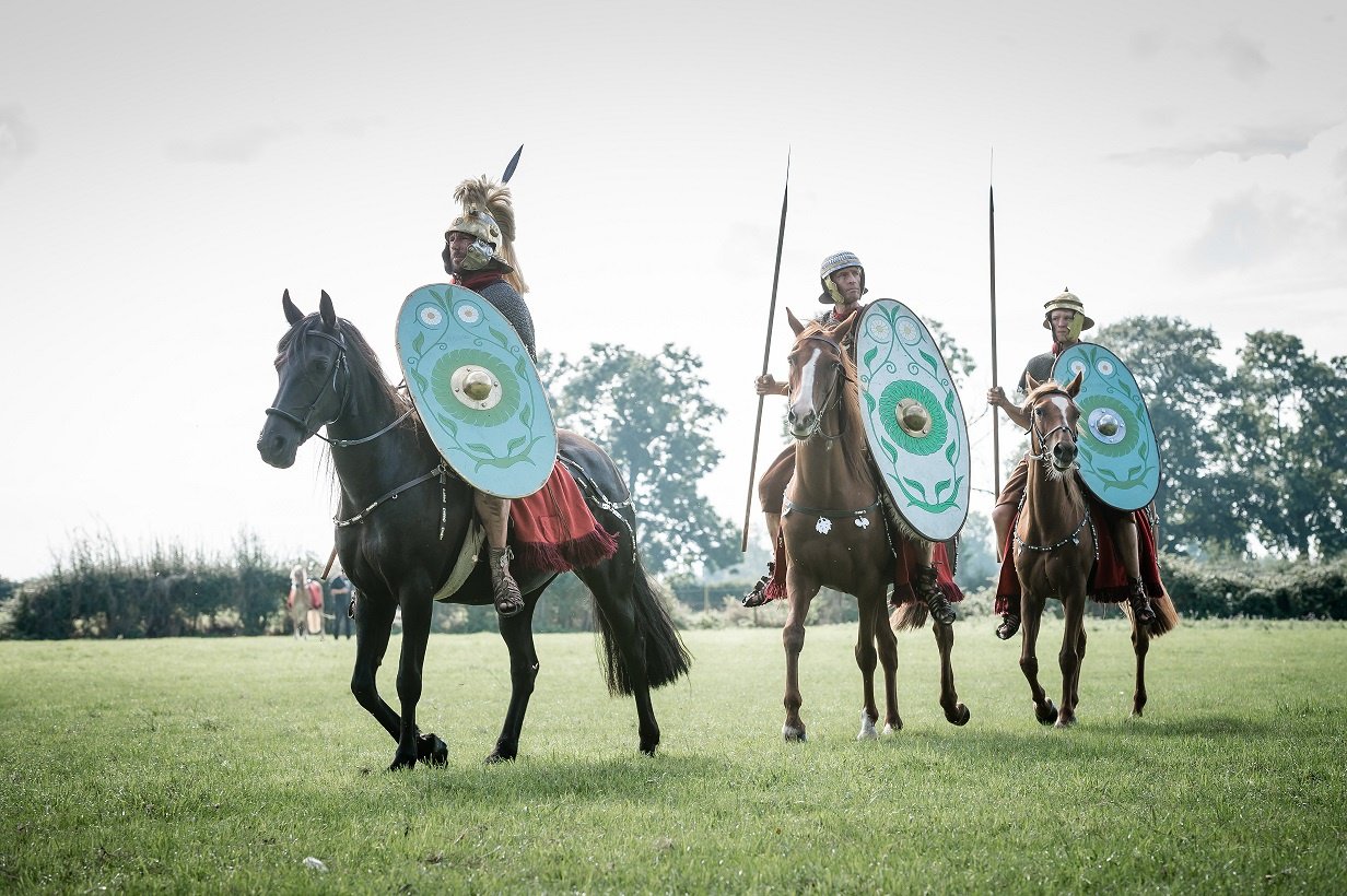 Roman soldiers on horseback