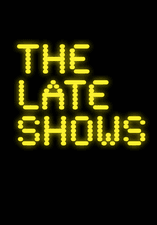 A graphic with a black background and yellow text that reads 'The Late Shows'
