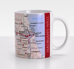 Hadrian's Wall map mug 