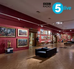The Shipley Art Gallery with BBC 5 Live logo on top