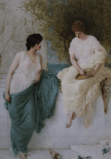 Henry Thomas Schafer’s Feeding the Pigeons (1887)