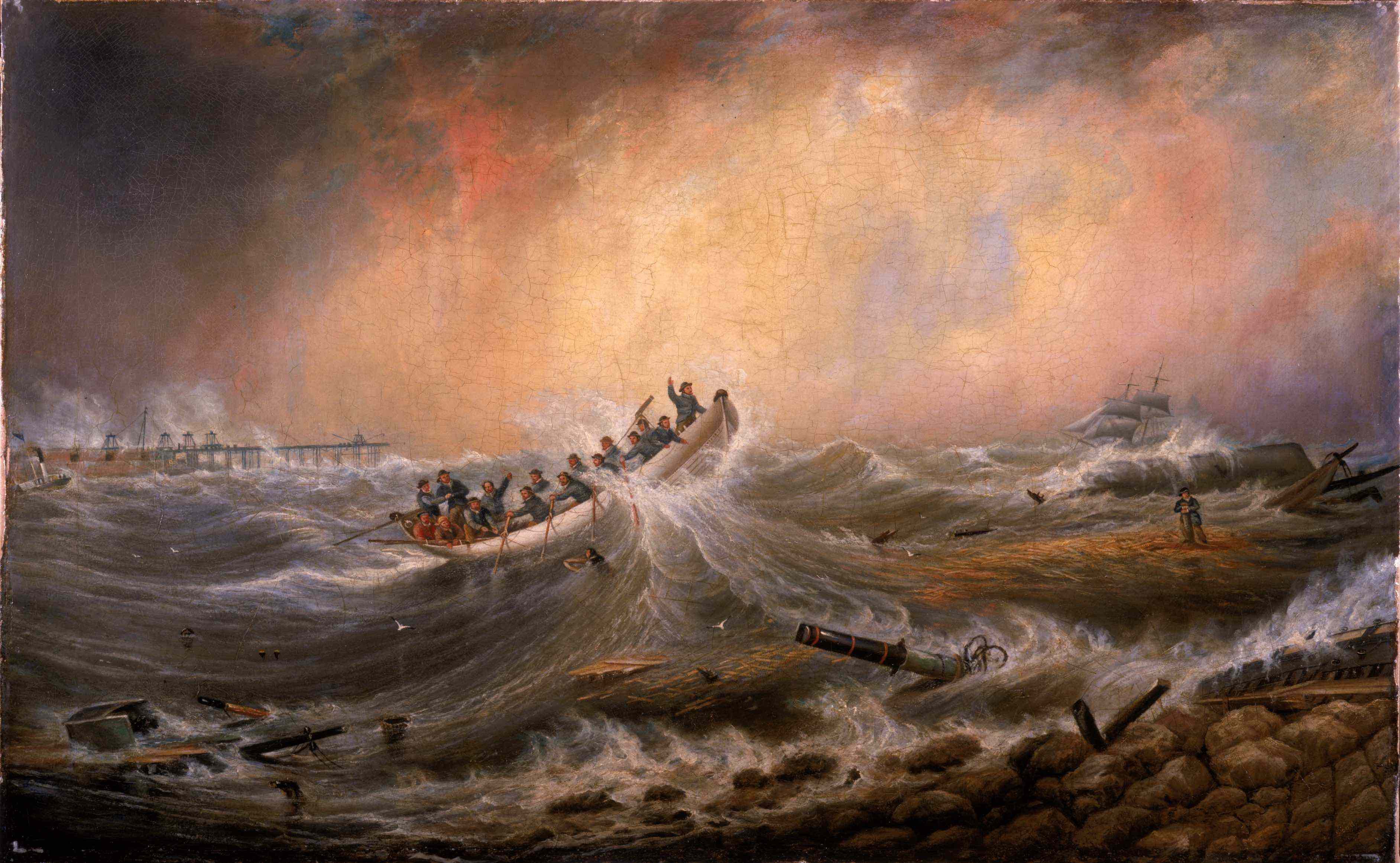 'The Wreck off the South Pier', by John Scott. 