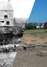 A Striking Sight, two views of the granary, to the left is the view in 1875 and then today