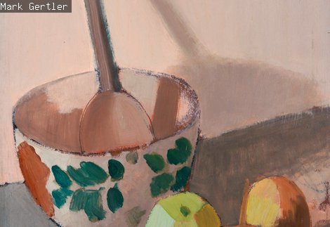 Still Life with Bowl, Spoon and apples by Mark Gertler