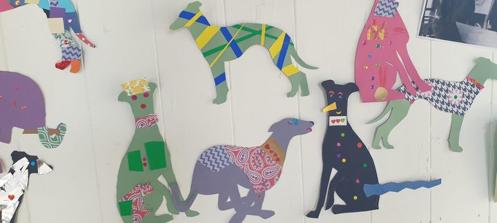 Paintings of whippets 