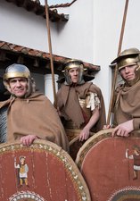 Three Roman soldiers at Arbeia