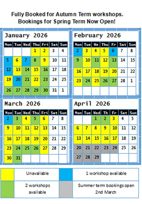 Spring workshops 2026