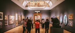 group of teachers in the gallery space