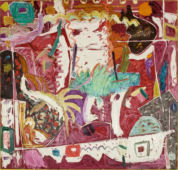Gillian Ayres, Papua (1988). Oil on canvas, 274.3 x 274.4 cm. Gillian Ayres, Papua (1988). Oil on canvas, 274.3 x 274.4 cm.