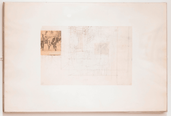 Untitled, Rita Donagh, 1967, pencil and collage on paper