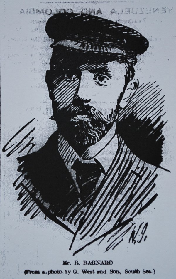 Drawing of Robert Barnard from a photograph by G West of Southsea Drawing of Robert Barnard from a photograph by G West of Southsea