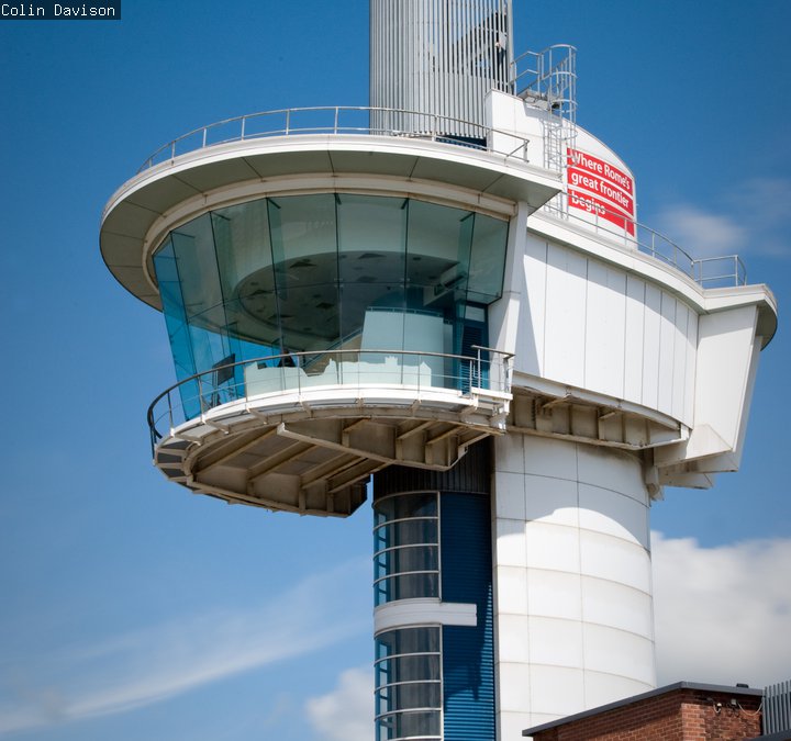 The viewing tower taken from the fort site on a sunny day
