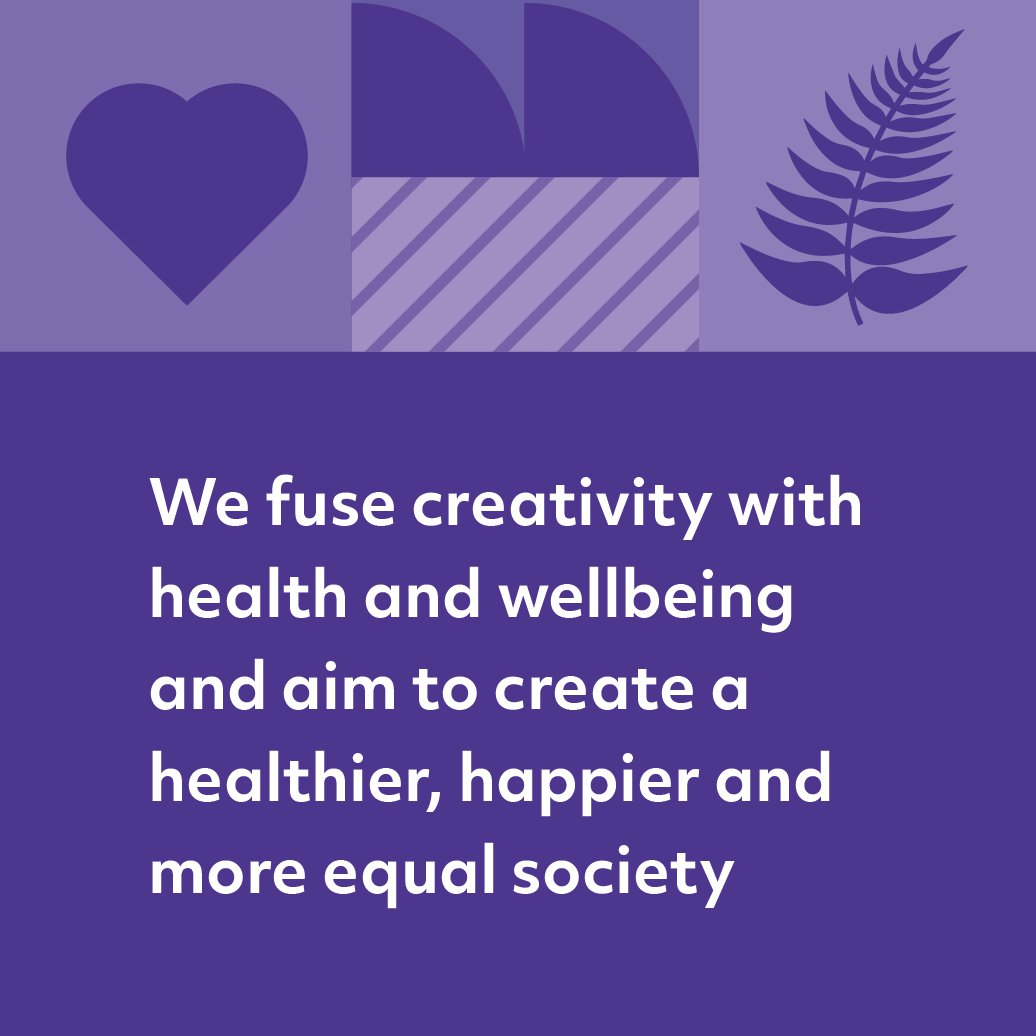 We fuse creativity with health and wellbeing and aim to create a healthier, happier and more equal society.
