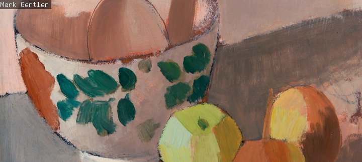 Still Life with Bowl, Spoon and apples by Mark Gertler